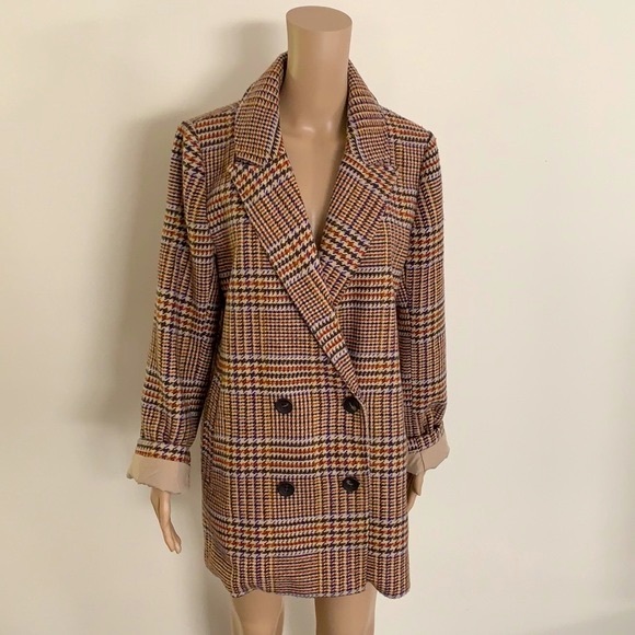 GLASSONS | The Button Front Check Coat - Picture 2 of 7